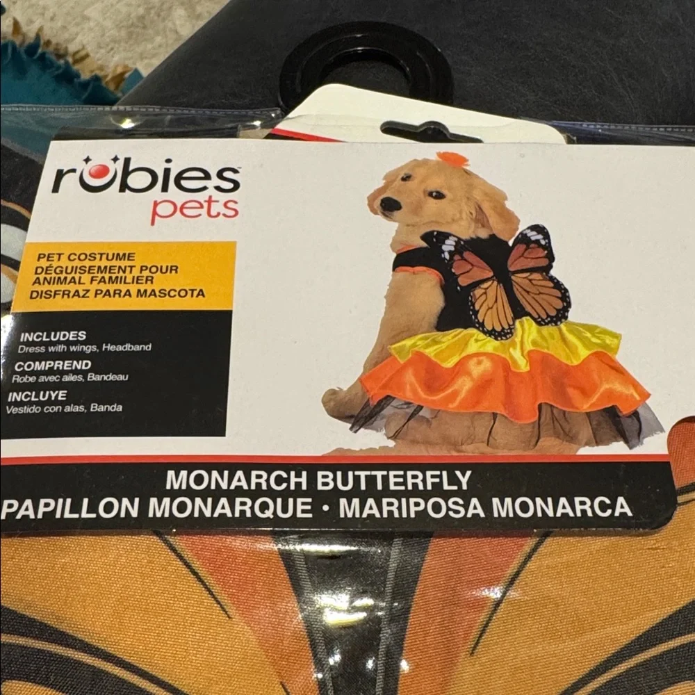 Rubie's Monarch Butterfly Costume for Medium Dogs. Brand New.